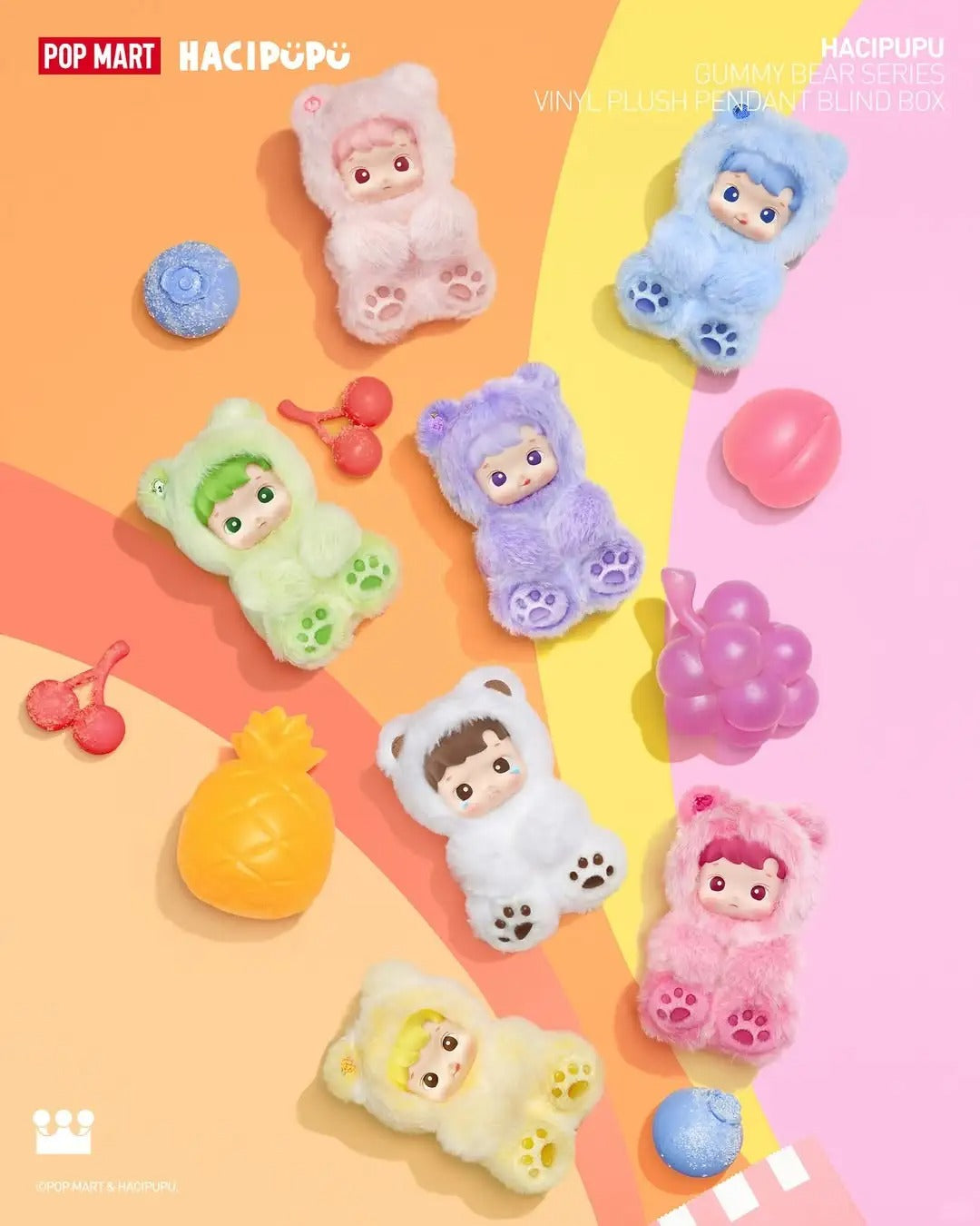 Hacipupu Gummy Bear Series-Vinyl Plush Pendant Blind Box