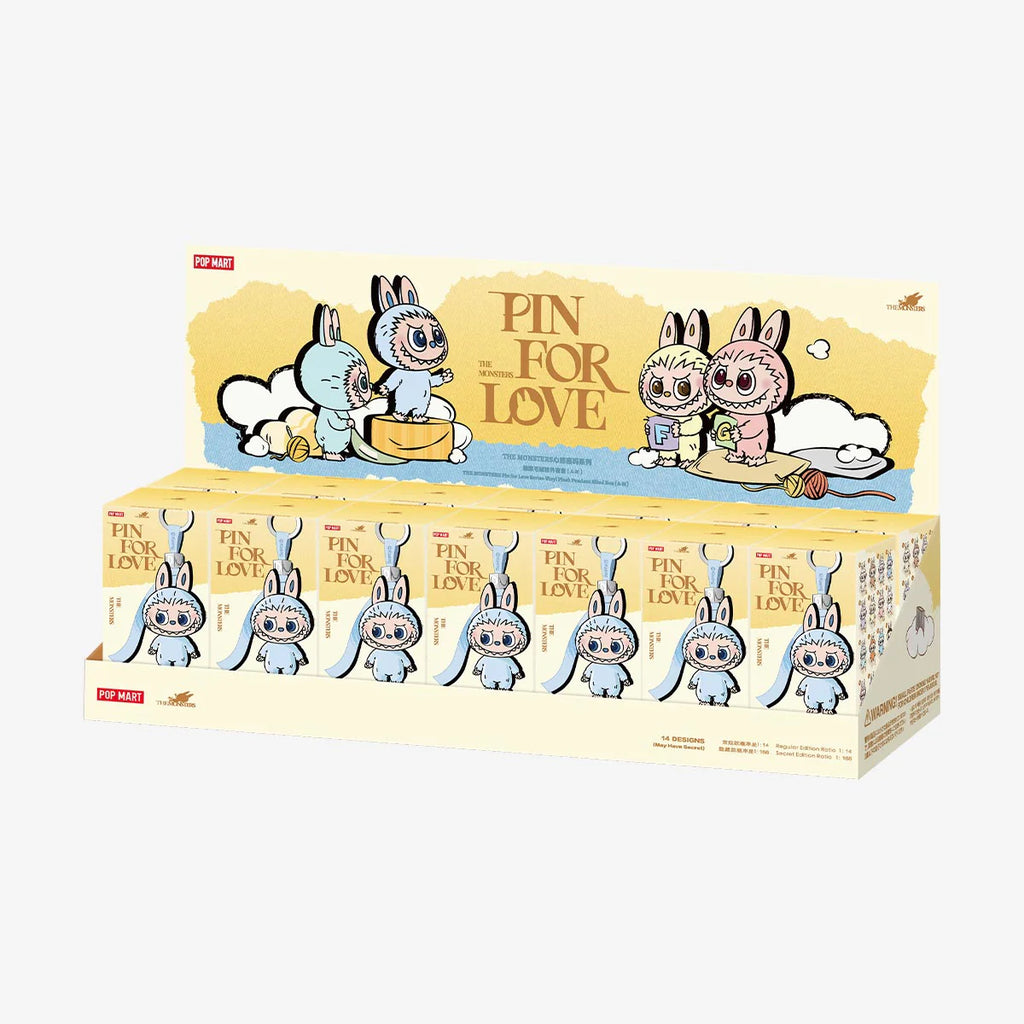THE MONSTERS #V4 Mini Pin for Love Series-Vinyl Plush Pendant Blind Box (A-M)